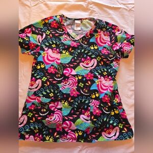 Cheshire Cat Scrub Top